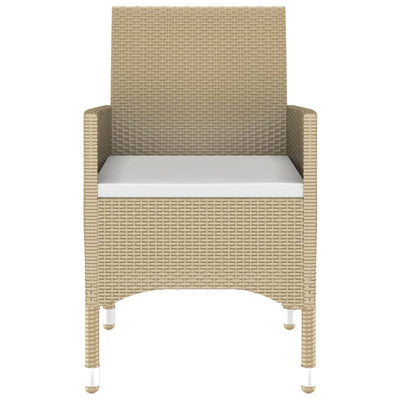 3-osainen Ulkoruokailuryhmä polyrottinki beige
