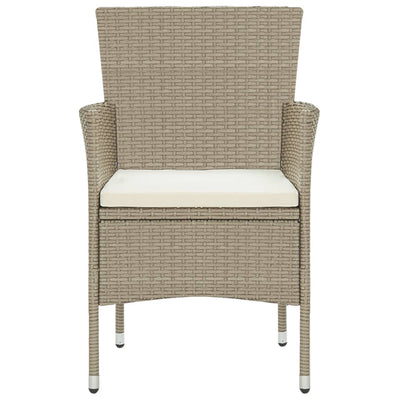 3-osainen Ulkoruokailuryhmä polyrottinki beige
