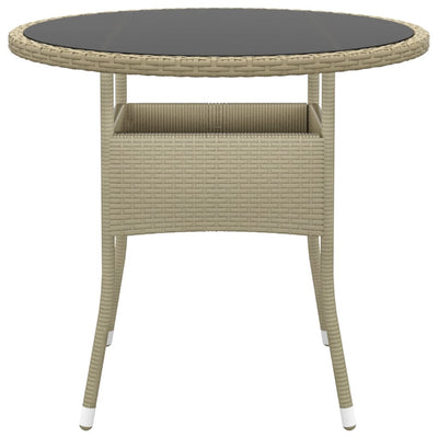 3-osainen Ulkoruokailuryhmä polyrottinki beige