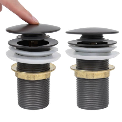 Harmaa vesilukko tulpalla ilman ylivuotoa Franta 6,4x6,4x9,1cm