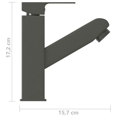 Kylpyhuoneen pesualtaan hana ulosvedolla harmaa 157x172 mm