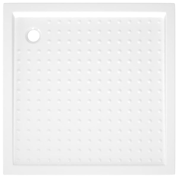Suihkualusta nystyröillä valkoinen 80x80x4 cm ABS