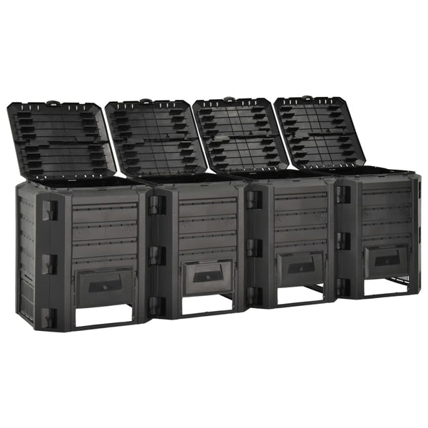 Musta puutarhan kompostiastia Lawyer 1600 l