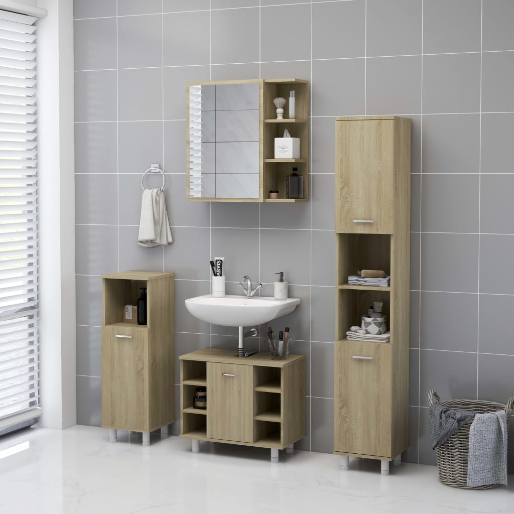 Kylpyhuoneen peilikaappi sonoma Tiney 62,5x20,5x64cm (puinen)