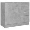 Allaskaappi betoninharmaa 63x30x54 cm tekninen puu