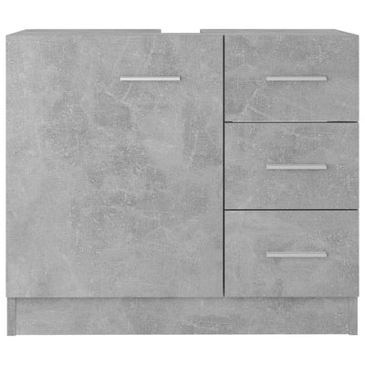 Betoninharmaa allaskaappi Arethya 63x30x54cm (puinen)