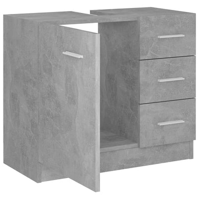 Betoninharmaa allaskaappi Arethya 63x30x54cm (puinen)