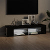 TV-taso LED-valoilla musta 135x39x30 cm