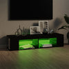 TV-taso LED-valoilla musta 135x39x30 cm