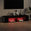 TV-taso LED-valoilla musta 135x39x30 cm