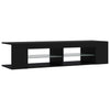 TV-taso LED-valoilla musta 135x39x30 cm