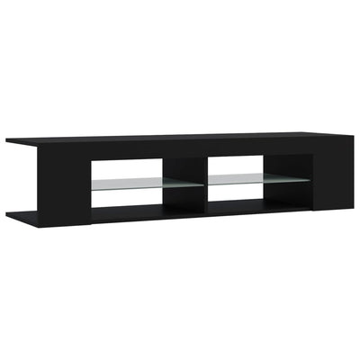 TV-taso LED-valoilla musta 135x39x30 cm
