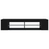 TV-taso LED-valoilla musta 135x39x30 cm