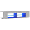 TV-taso LED-valoilla betoninharmaa 135x39x30 cm