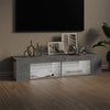 TV-taso LED-valoilla betoninharmaa 135x39x30 cm