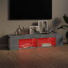 TV-taso LED-valoilla betoninharmaa 135x39x30 cm