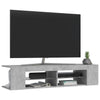 TV-taso LED-valoilla betoninharmaa 135x39x30 cm