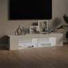 TV-taso LED-valoilla korkeakiilto valkoinen 135x39x30 cm