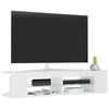 TV-taso LED-valoilla korkeakiilto valkoinen 135x39x30 cm