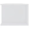 TV-taso LED-valoilla korkeakiilto valkoinen 135x39x30 cm