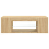 TV-taso LED-valoilla Sonoma-tammi 90x39x30 cm