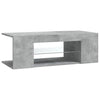 TV-taso LED-valoilla betoninharmaa 90x39x30 cm