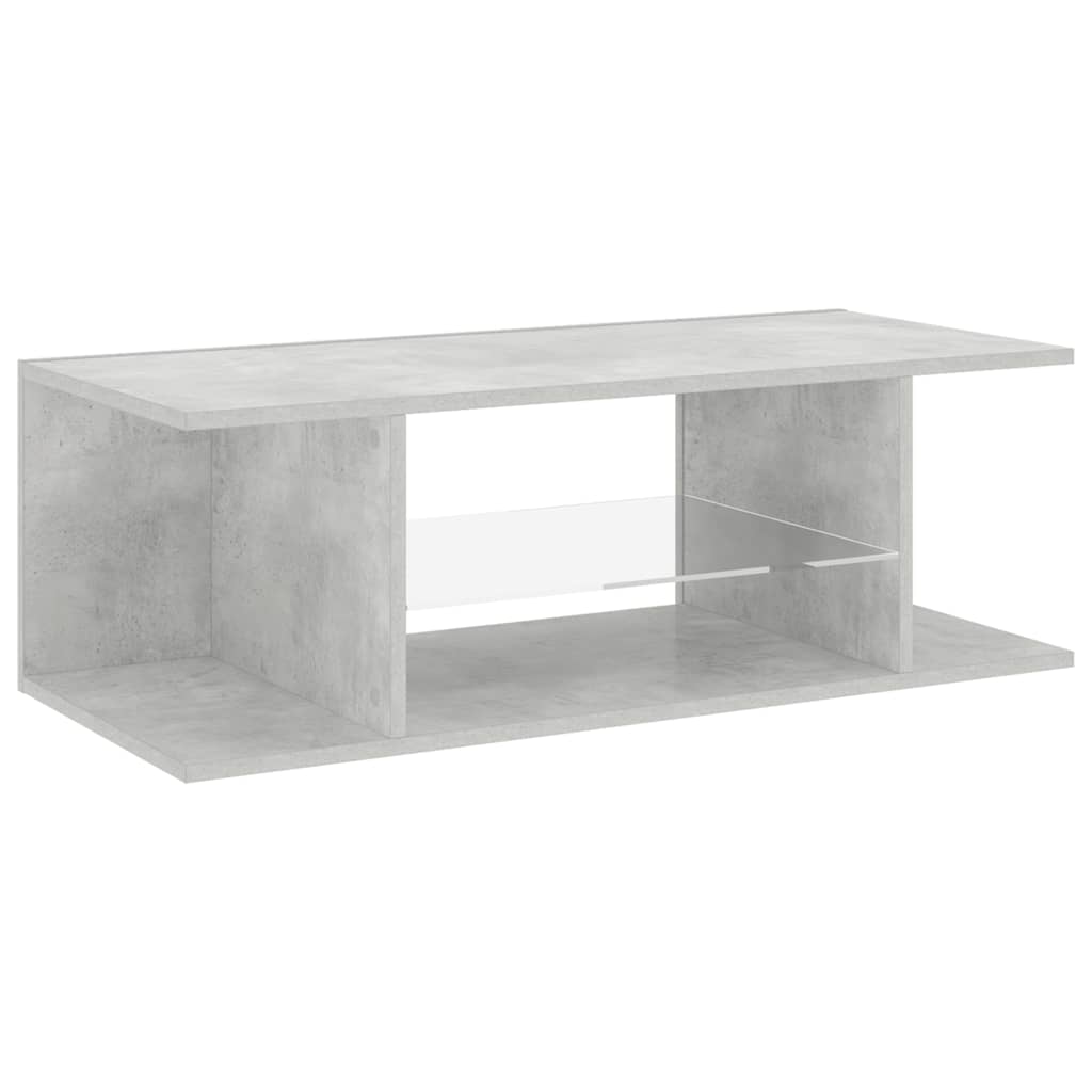 Betoninharmaa tv-taso led-valoilla Jair 90x39x30cm