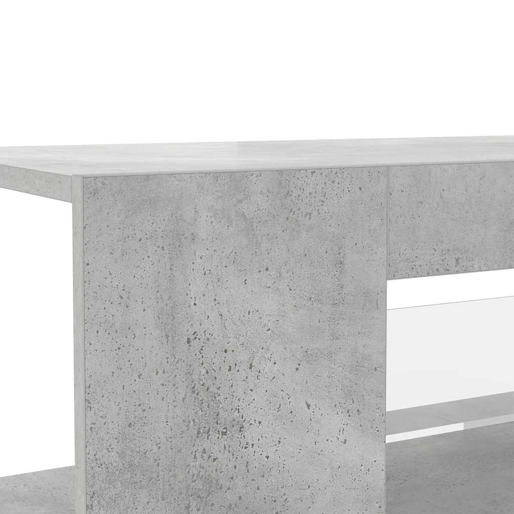 Betoninharmaa tv-taso led-valoilla Jair 90x39x30cm