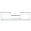 TV-taso LED-valoilla valkoinen 120x30x35,5 cm