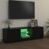 TV-taso LED-valoilla musta 120x30x35,5 cm
