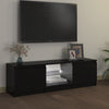 TV-taso LED-valoilla musta 120x30x35,5 cm