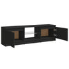 TV-taso LED-valoilla musta 120x30x35,5 cm