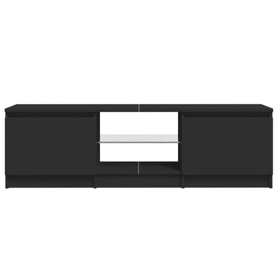 TV-taso LED-valoilla musta 120x30x35,5 cm