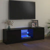 Musta tv-taso led-valoilla Dondos 120x30x35,5cm
