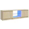 TV-taso LED-valoilla Sonoma-tammi 120x30x35,5 cm
