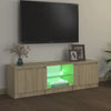 TV-taso LED-valoilla Sonoma-tammi 120x30x35,5 cm