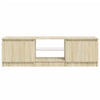 TV-taso LED-valoilla Sonoma-tammi 120x30x35,5 cm