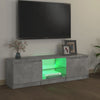 TV-taso LED-valoilla betoninharmaa 120x30x35,5 cm