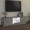 TV-taso LED-valoilla betoninharmaa 120x30x35,5 cm