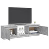 TV-taso LED-valoilla betoninharmaa 120x30x35,5 cm