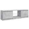 TV-taso LED-valoilla betoninharmaa 120x30x35,5 cm
