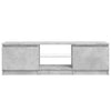 TV-taso LED-valoilla betoninharmaa 120x30x35,5 cm
