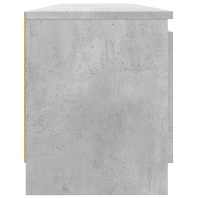 TV-taso LED-valoilla betoninharmaa 120x30x35,5 cm