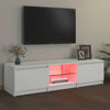 TV-taso LED-valoilla valkoinen 140x40x35,5 cm