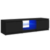TV-taso LED-valoilla musta 140x40x35,5 cm