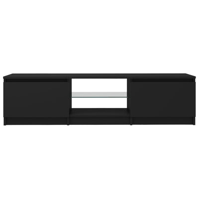 TV-taso LED-valoilla musta 140x40x35,5 cm