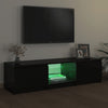 TV-taso LED-valoilla musta 140x40x35,5 cm