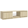 TV-taso LED-valoilla Sonoma-tammi 140x40x35,5 cm