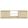 TV-taso LED-valoilla Sonoma-tammi 140x40x35,5 cm