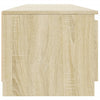 TV-taso LED-valoilla Sonoma-tammi 140x40x35,5 cm